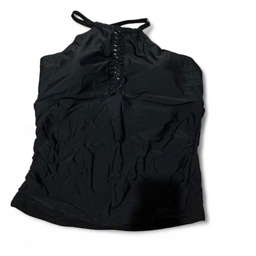 Swimsuits For All Black Halter Blouse